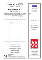 FRANCO BELGE Sunatherm 3023 I Manual Del Usuario