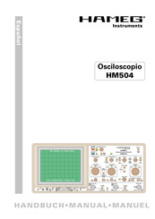 Hameg Instruments HM504 Manual De Instrucciones