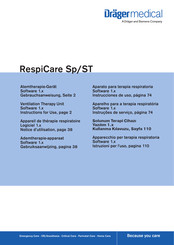 Dräger Medical RespiCare Sp/ST Instrucciones De Uso