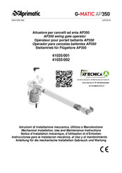 Aprimatic 41035/001 Instrucciones Para La Instalacíon Mecánica, El Uso Y El Mantenimiento