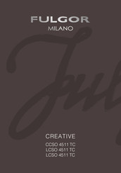 Fulgor Milano CREATIVE Serie Manual Del Usario