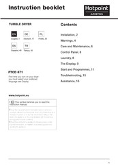 Hotpoint Ariston FTCD 871 Serie Manual De Instrucciones