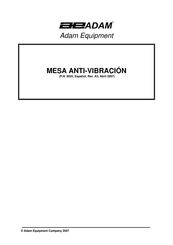 Adam Equipment ANTI-VIBRACIÓN Manual Del Usuario