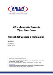 anwo GEVR12ECO Manual Del Usuario E Instalación