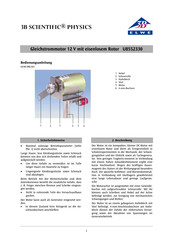 3B SCIENTIFIC PHYSICS U8552330 Instrucciones De Uso