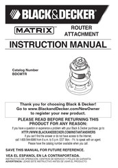 Black and Decker MATRIX BDCMTR Manual De Instrucciones