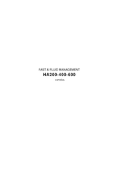 Fast & Fluid Management Harbil HA400 Manual De Usuario