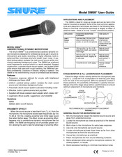 Shure SM58S Manual Del Usuario