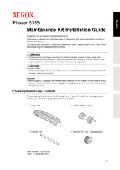 Xerox Phaser 5335 Guía De Instalación Del Kit De Mantenimiento