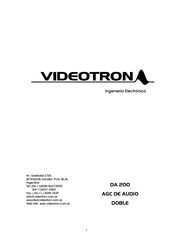 Videotron DA 200 Manual De Instrucciones