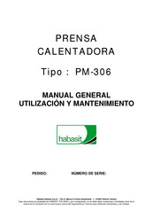 Habitat PM-306 Manual General Utilización Y Mantenimiento