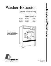 Alliance Laundry Systems UF35PV Instalación/Mantenimiento