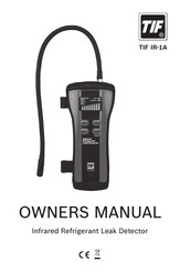 TIF IR-1A Manual Del Proprietário