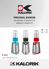 Kalorik BL 43326 Serie Manual De Instrucciones