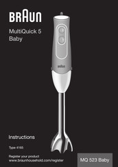 Braun MultiQuick 5 MQ 523 Baby Manual De Instrucciones