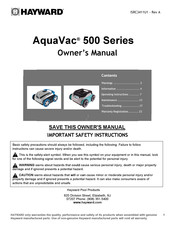 Hayward AquaVac 500 Serie El Manual Del Propietario