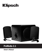 Klipsch ProMedia 2.1 El Manual Del Propietario