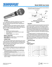 Shure 565 Serie Guia Del Usuario