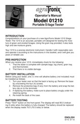 AgraTronix 01210 Manual Del Operador