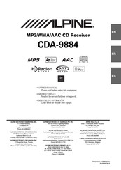 Alpine CDA-9884 Manual De Operación