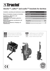 Tractel scafor Serie Manual De Instalación, De Utilización Y De Mantenimiento