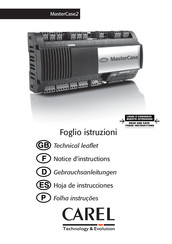 Carel MasterCase2 Hoja De Instrucciones