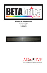 Adaptive BetaBrite Prism Manual De Programación