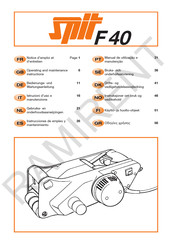 SPIT F 40 Instrucciones De Empleo Y Mantenimiento