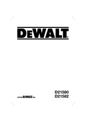 DeWalt D21582 Manual Del Usuario