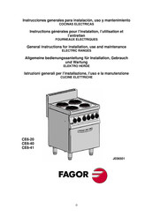 Fagor CE6-41 Instrucciones Generales Para Instalación, Uso Y Mantenimiento