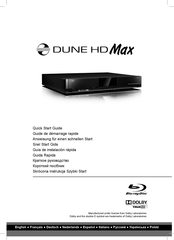 Dune HD Max Guía De Instalación Rápida