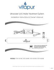 vitapur VUV-H375B Instrucciones De Instalación Y Manual Del Propietario