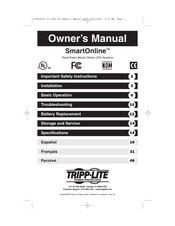 Tripp-Lite SmartOnline SU1000RTXL2U Manual Del Usuario