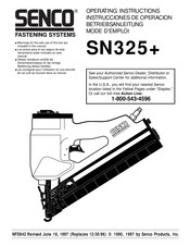 Senco SN325+ Instrucciones De Operación