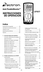 Actron Auto TrobleShooter CP7677 Instrucciones De Operación