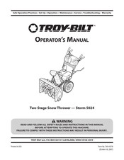 Troy-Bilt Storm 5024 Manual Del Operador