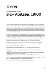 Epson AcuLaser C9100 Manual Del Usuario
