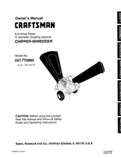 Craftsman 247.775860 Manual De Usuario