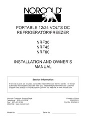 Norcold NRF45 Manual De Instalación Y Del Usuario