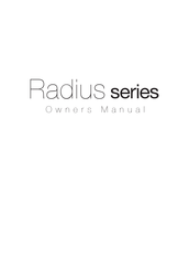 Monitor Audio Radius 90 Manual Del Proprietário