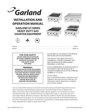 Garland GT Serie Instrucciones De Instalación Y  Operación