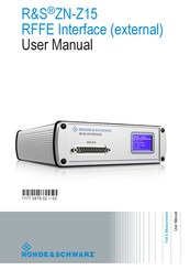 Rohde & Schwarz R&S ZN-Z15 Manual Del Usuario