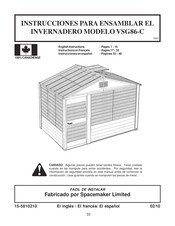 Arrow Storage Products VSG86-C Manual De Instrucciones