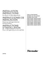 Thermador KBUDT4275E Instrucciones De Instalación