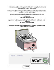 ASBER EPC-400 Instrucciones Generales Para Instalación, Uso Y Mantenimiento