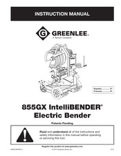 Textron Greenlee IntelliBENDER 855GX Manual De Instrucciones