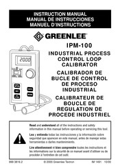 Textron Greenlee IPM-100 Manual De Instrucciones