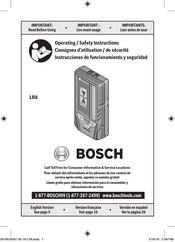 Bosch LR8 Instrucciones De Funcionamiento Y Seguridad