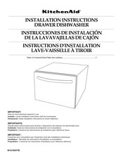 Kitchen Aid KUDD03STSS Instrucciones De Instalación