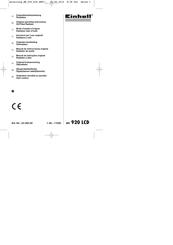 EINHELL MR 920 LCD Manual De Instrucciones Original